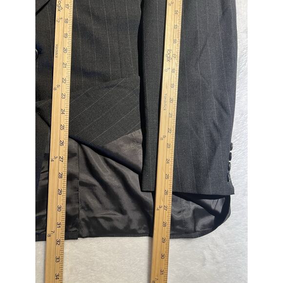 Vintage Jos A Bank Executive Collection Mens 44L 38x31 Gray Suit Banker's Stripe - Picture 12 of 16